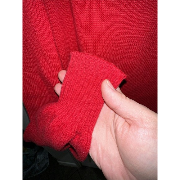 Vintage Horseshoe Bay Resort Large L Red Sweater WAFFLE WEAVE Texas Golf - Picture 5 of 6